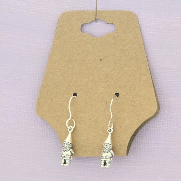 Sterling Silver Garden Gnome Earrings - Picture 1 of 3